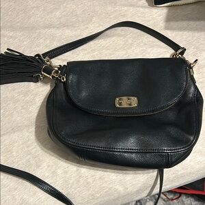 Michael Kors Black Leather Crossbody Bag